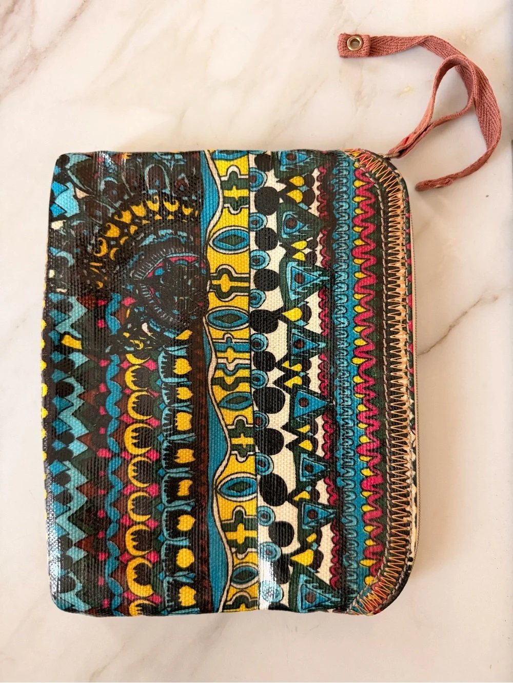 Sakroots Multicolor Printed Canvas Zip Pouch